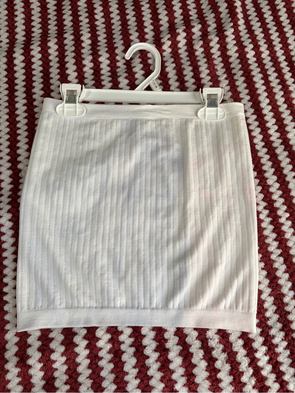 Fainted white blue and pink tube top